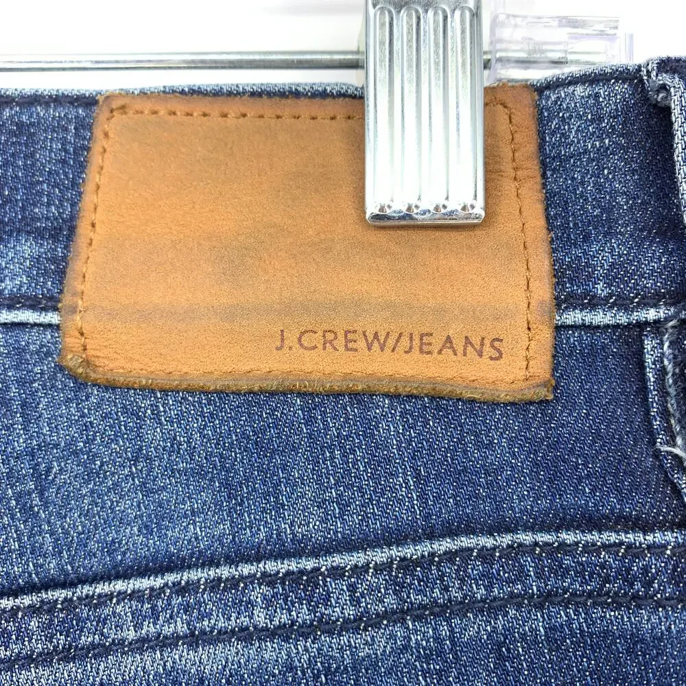 J. Crew Jeans Women's Size 26T Straight Leg Metallic Side Stripe Stretch